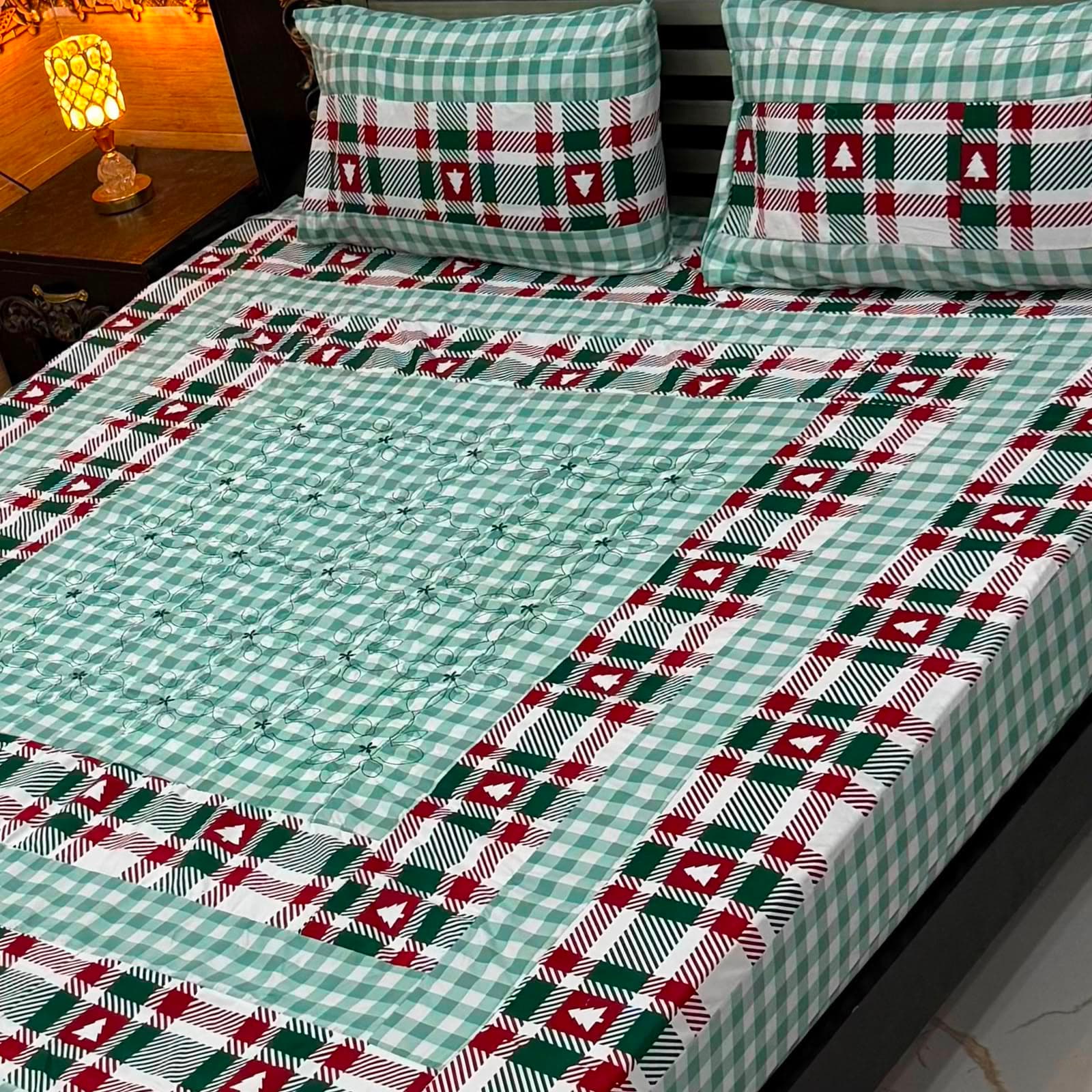 Luxury Printed Cotton Bedsheet Set - Design 23