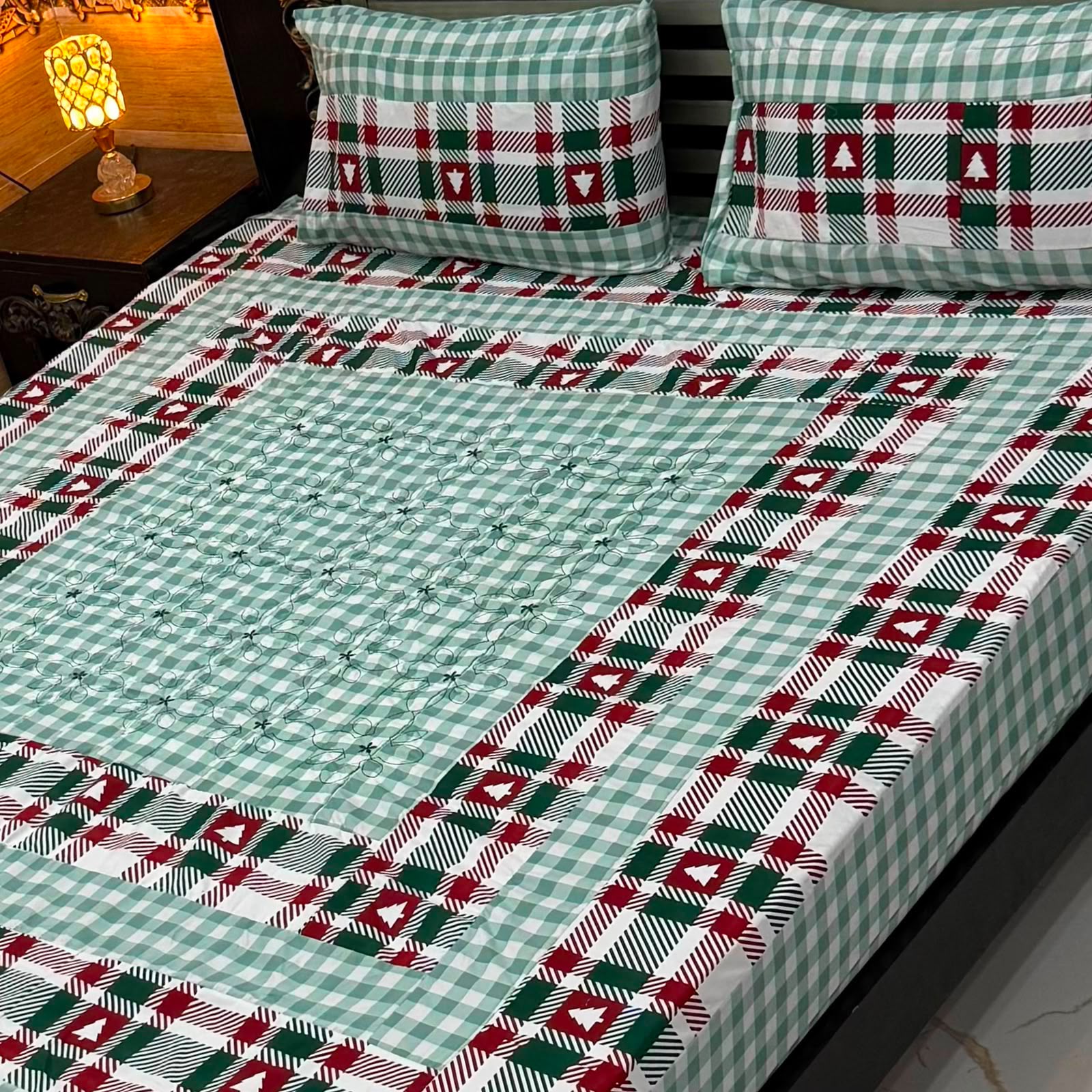 Luxury Printed Cotton Bedsheet Set - Design 23
