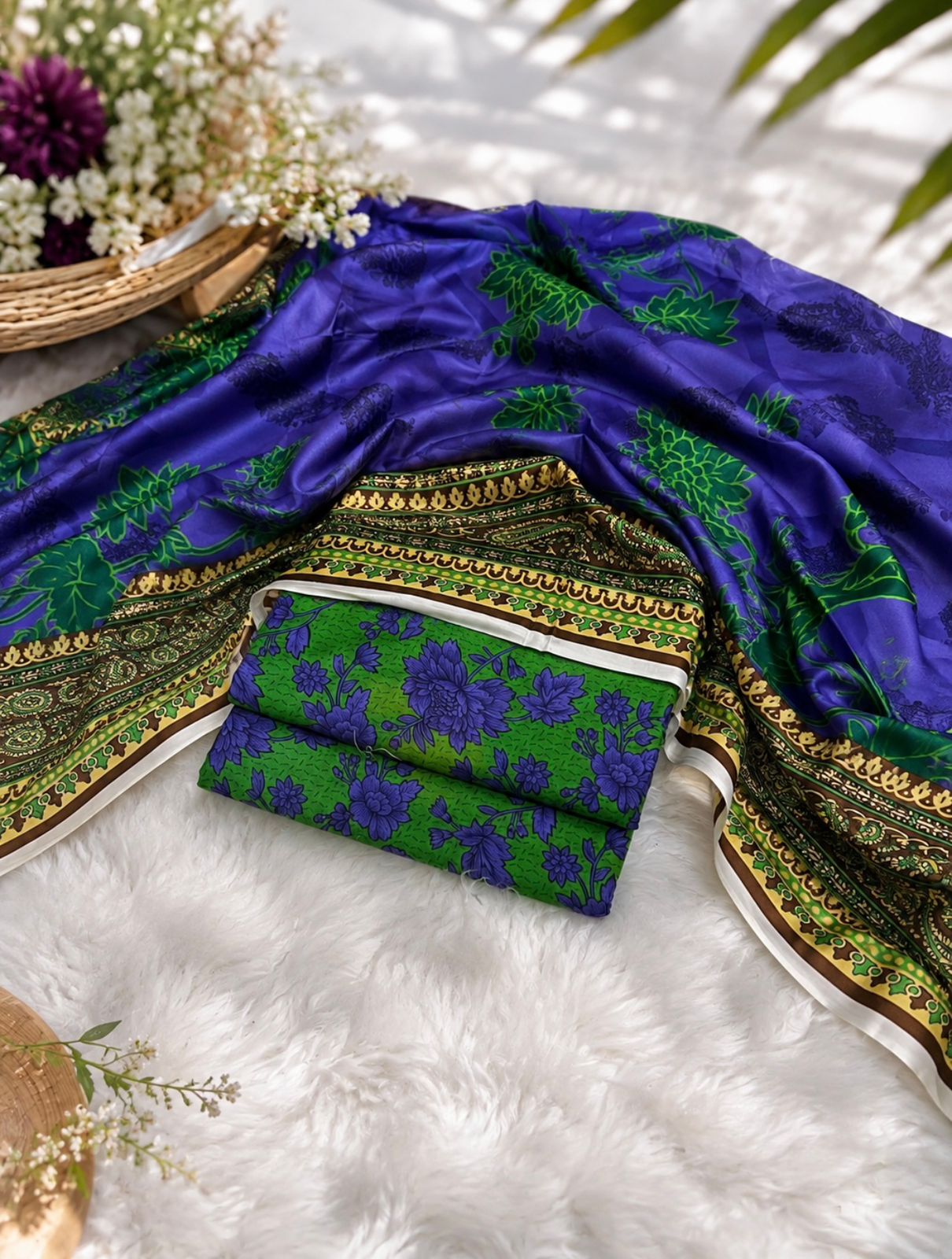 Orients & Mix Brand Printed Linen 3PC - Design 8